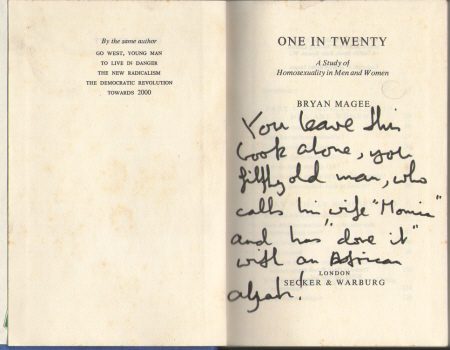 One in Twenty - A Study of Homosexuality in Men and Women by Bryan Magee
