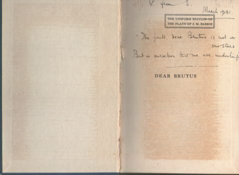 Dear Brutus by J.M. Barrie