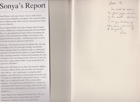 Sonya's Report by Ruth Werner 1